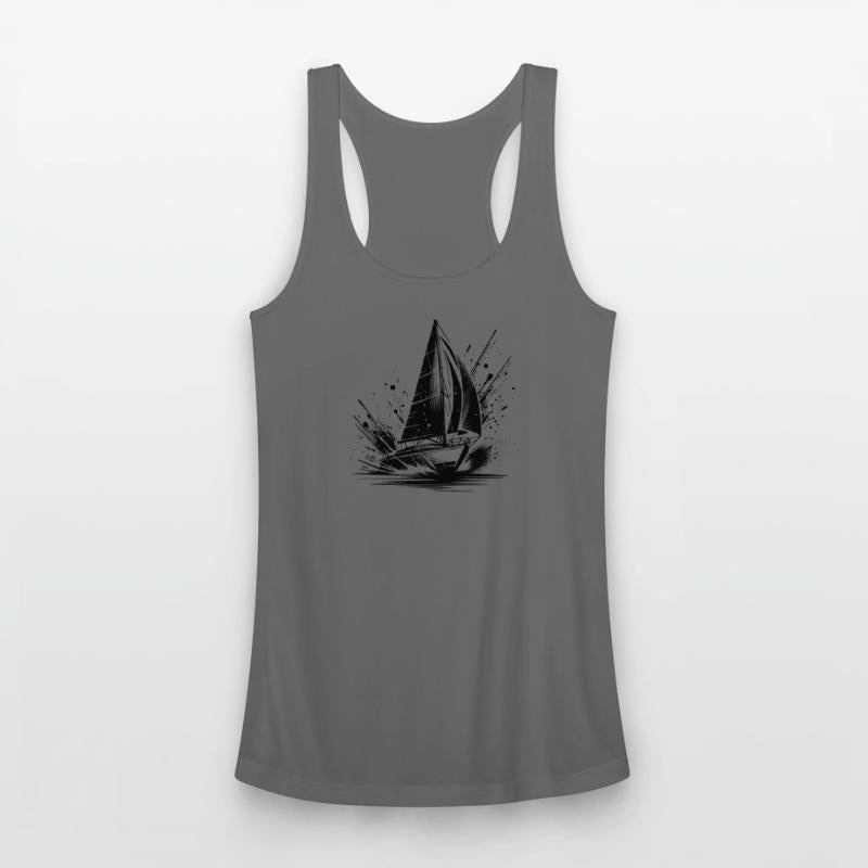 Fast Sailing Boat With Splash Waves