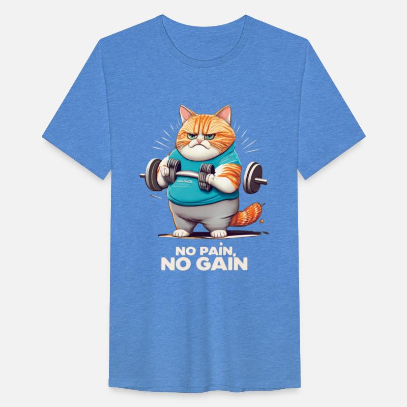 Fat Cat Lifting Weights NO PAIN, NO GAIN