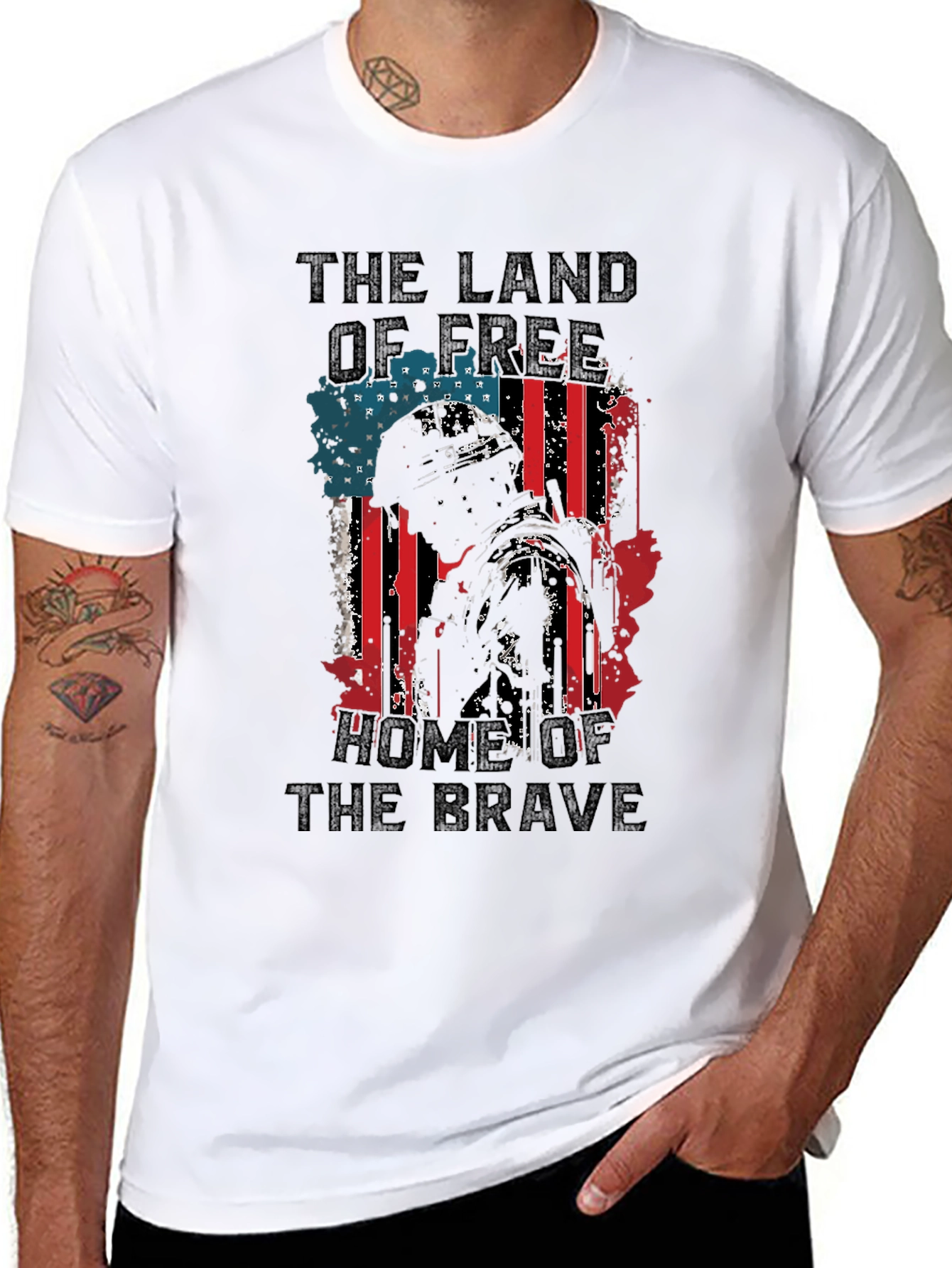 Patriotic USA Flag Graphic Print T-Shirt