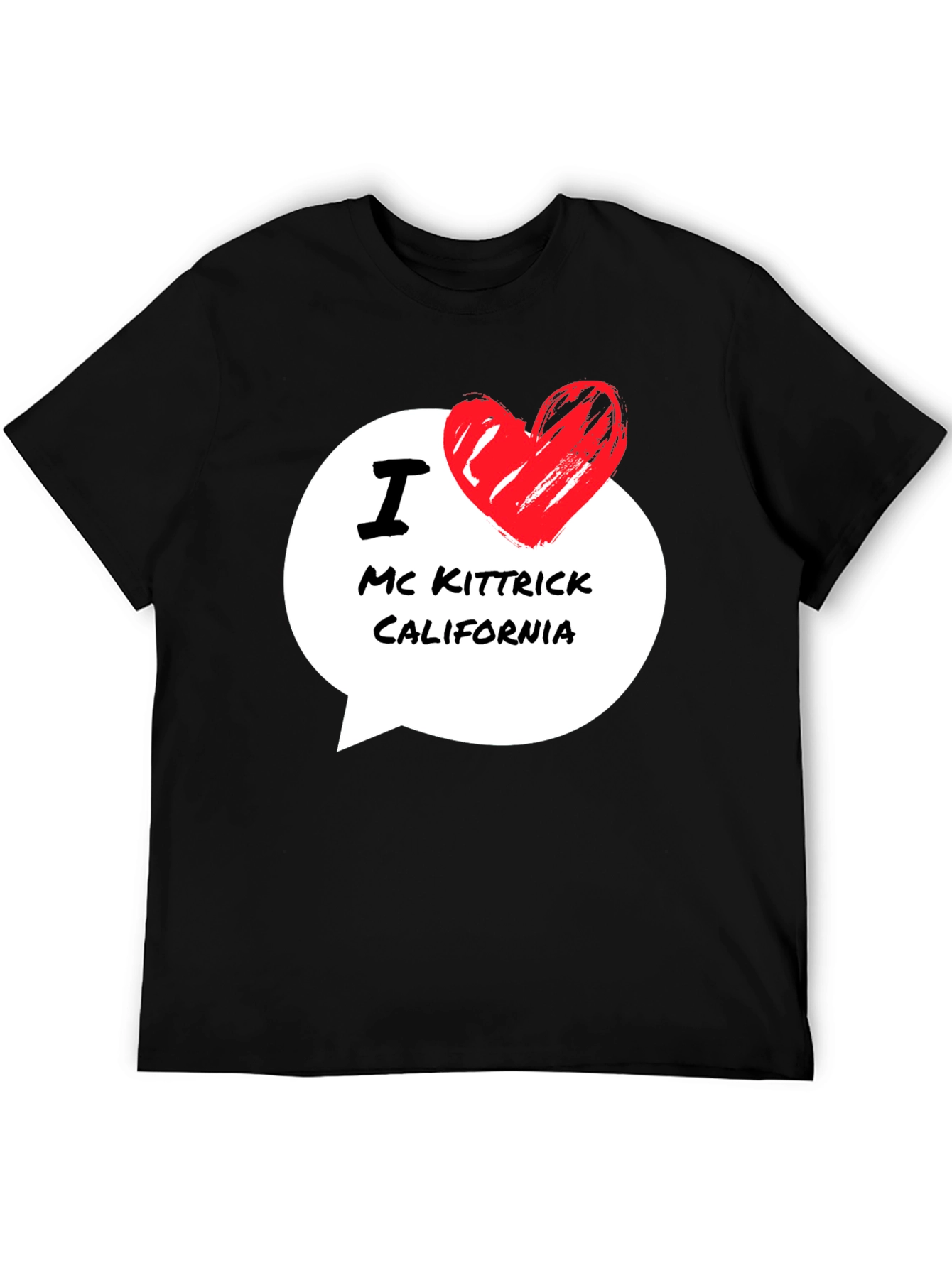 I Love Mc Kittrick California Black T-Shirt