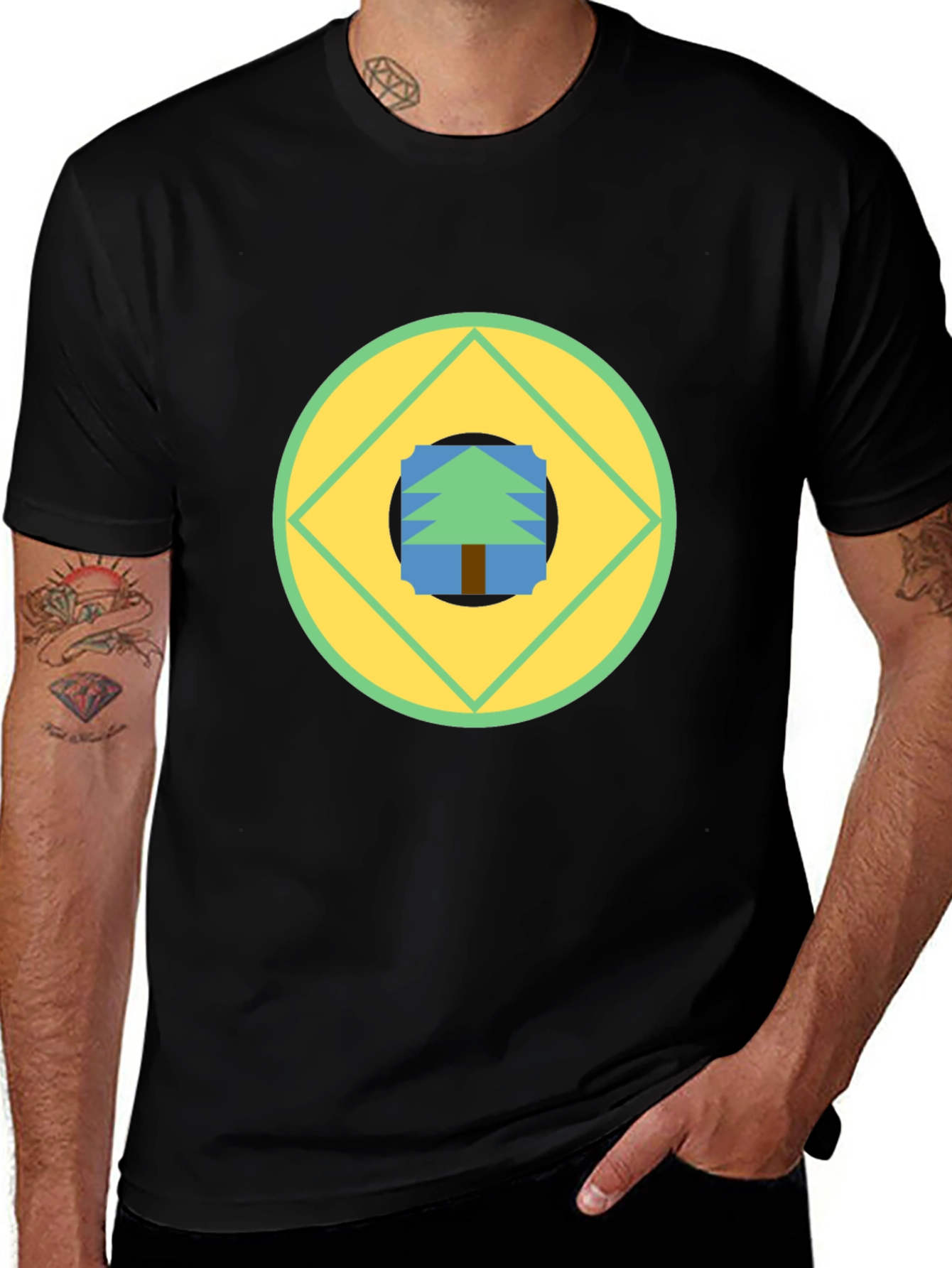 Geometric Tree Graphic Tee