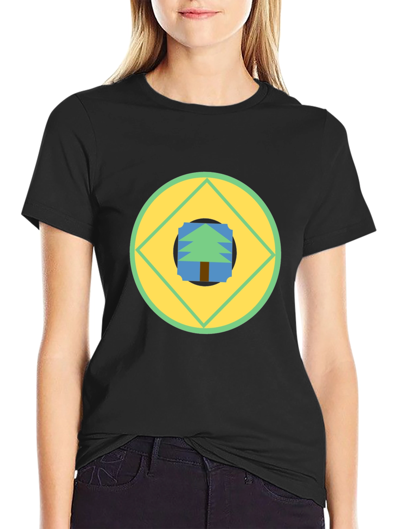 Geometric Tree Graphic Tee