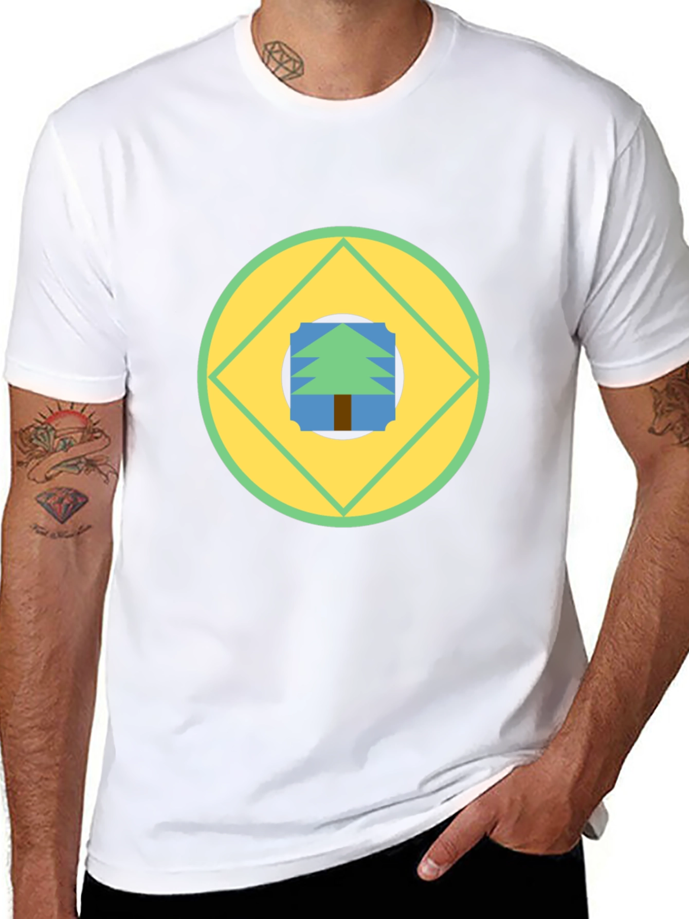 Geometric Tree Graphic Tee