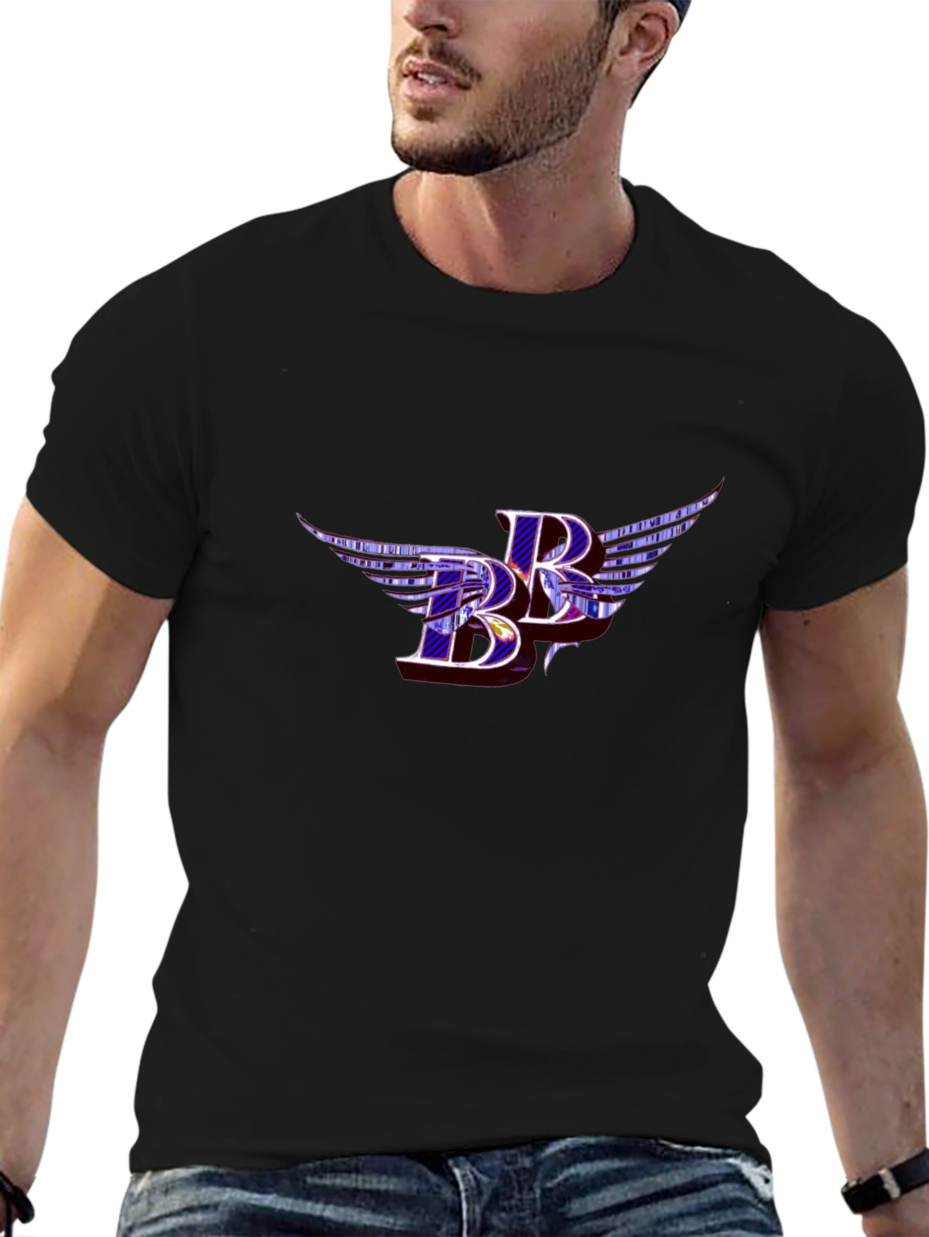 Winged BB Logo Black T-Shirt