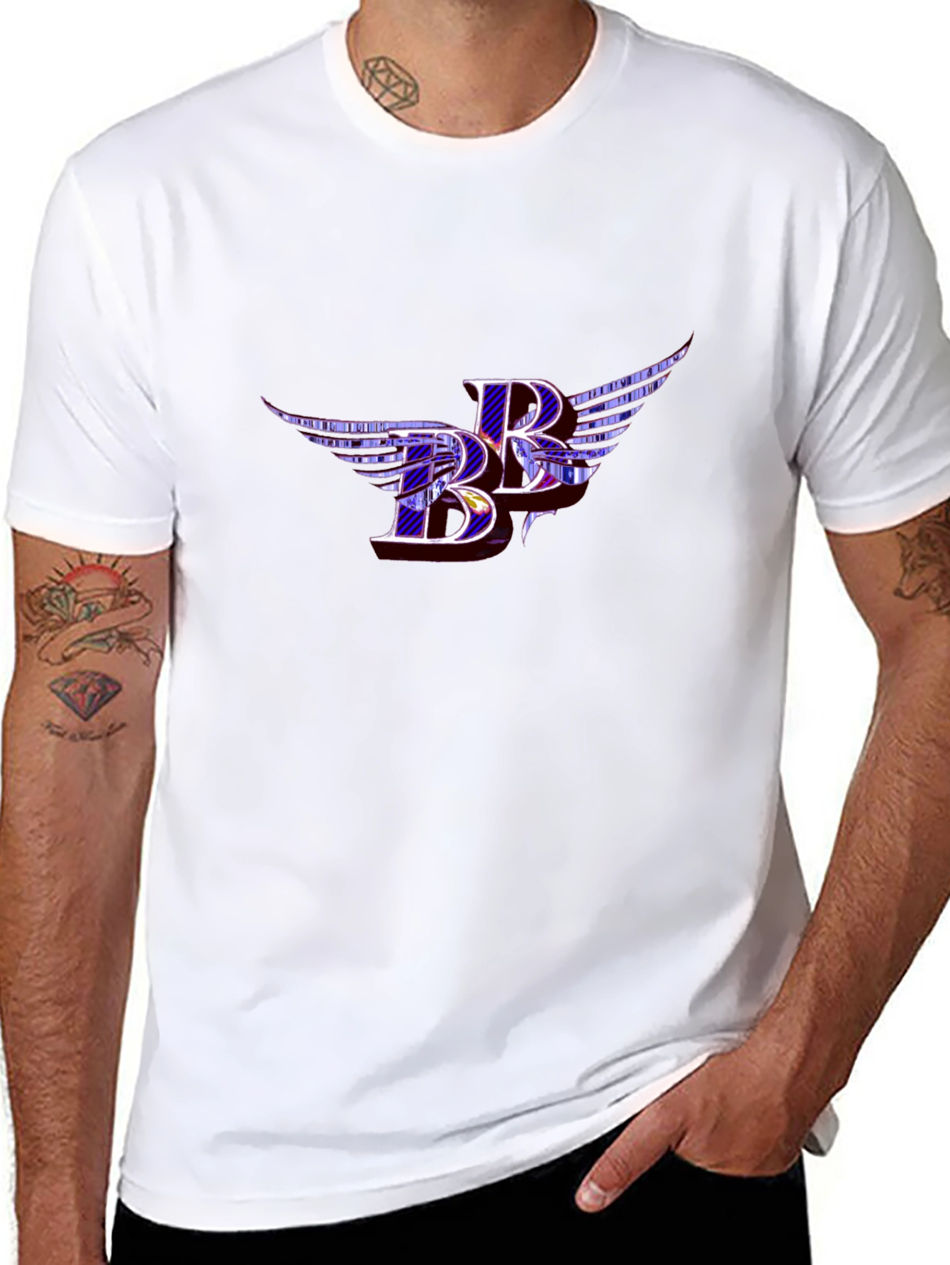 Winged BB Logo Black T-Shirt
