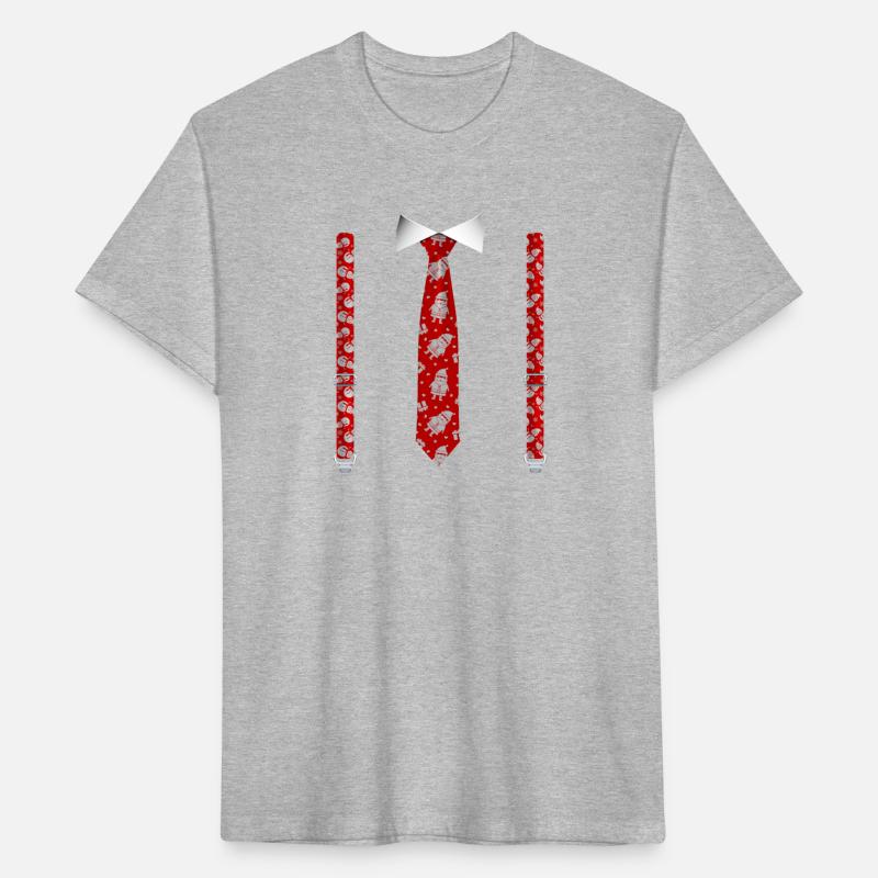Festive Christmas Tie and Suspenders Funny Xmas