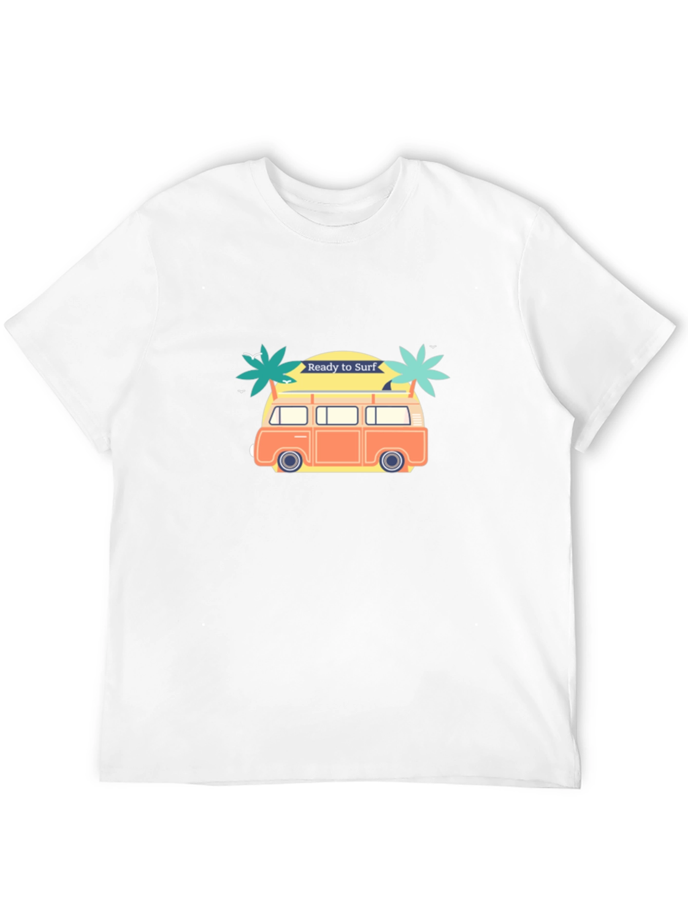 Ready to Surf Black Graphic T-Shirt
