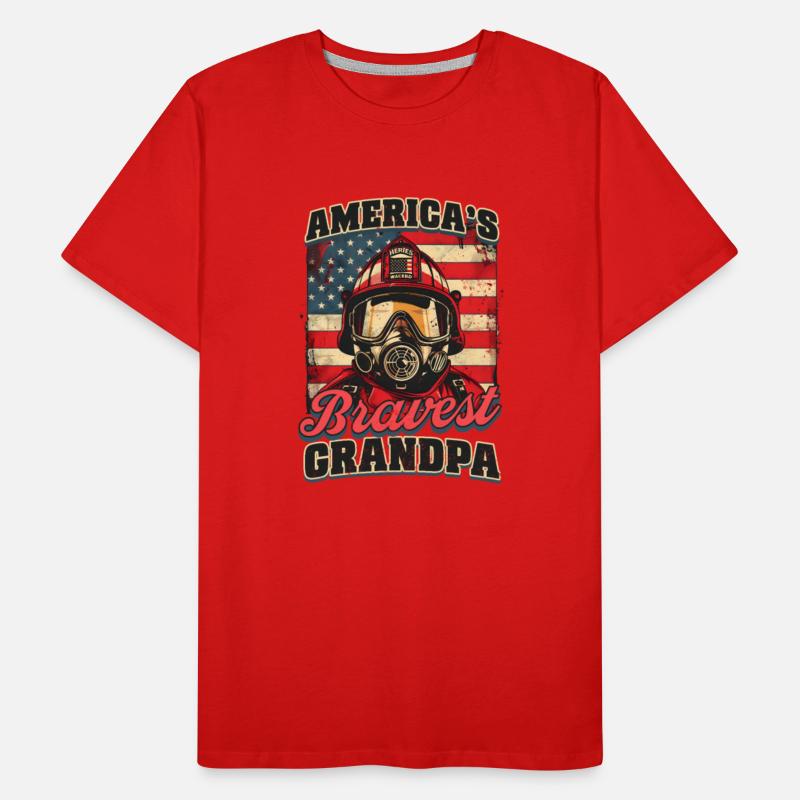 Firefighter Grandpa Americas Bravest Grandpa