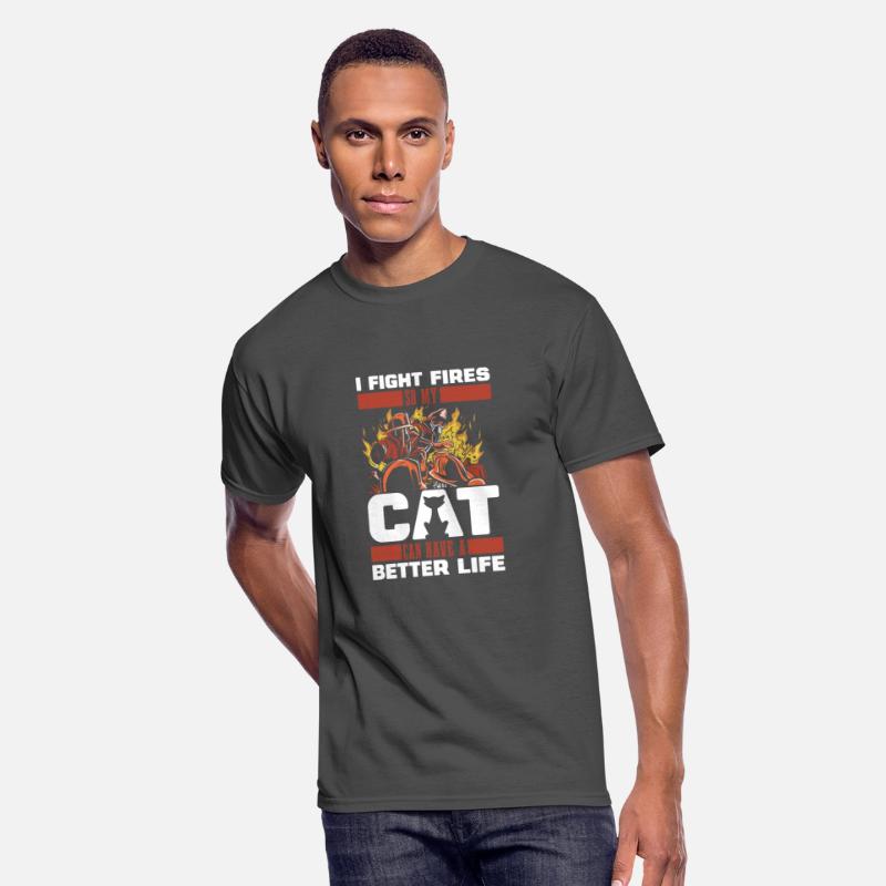 Firefighter Thin Red Line Cat