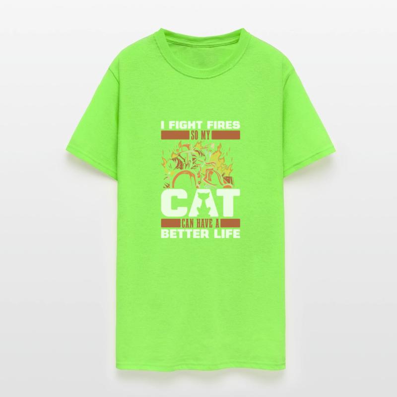 Firefighter Thin Red Line Cat