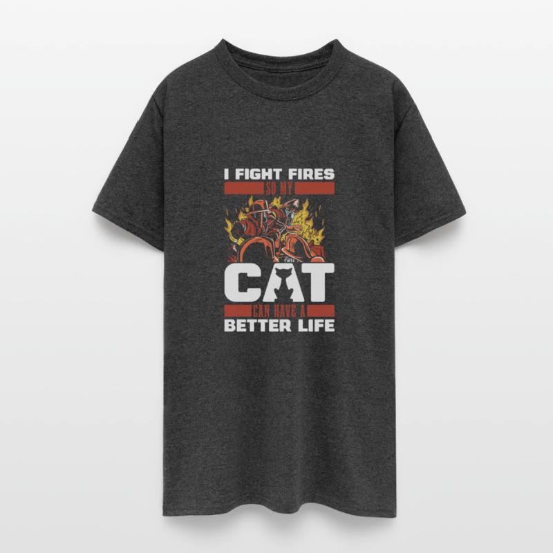 Firefighter Thin Red Line Cat