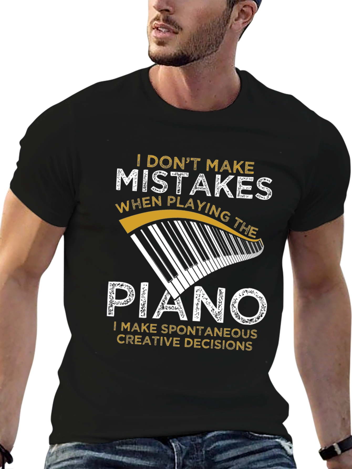 Piano Player T-Shirt - Spontaneous Creative Decisions