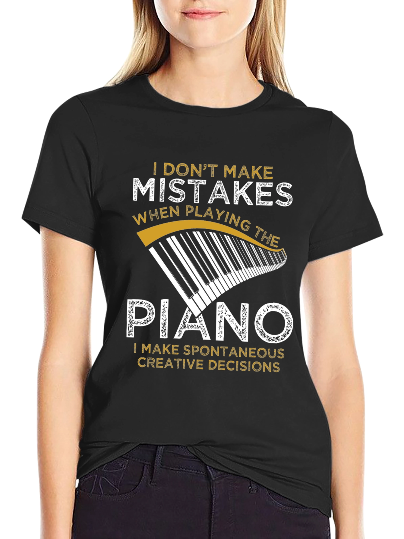 Piano Player T-Shirt - Spontaneous Creative Decisions