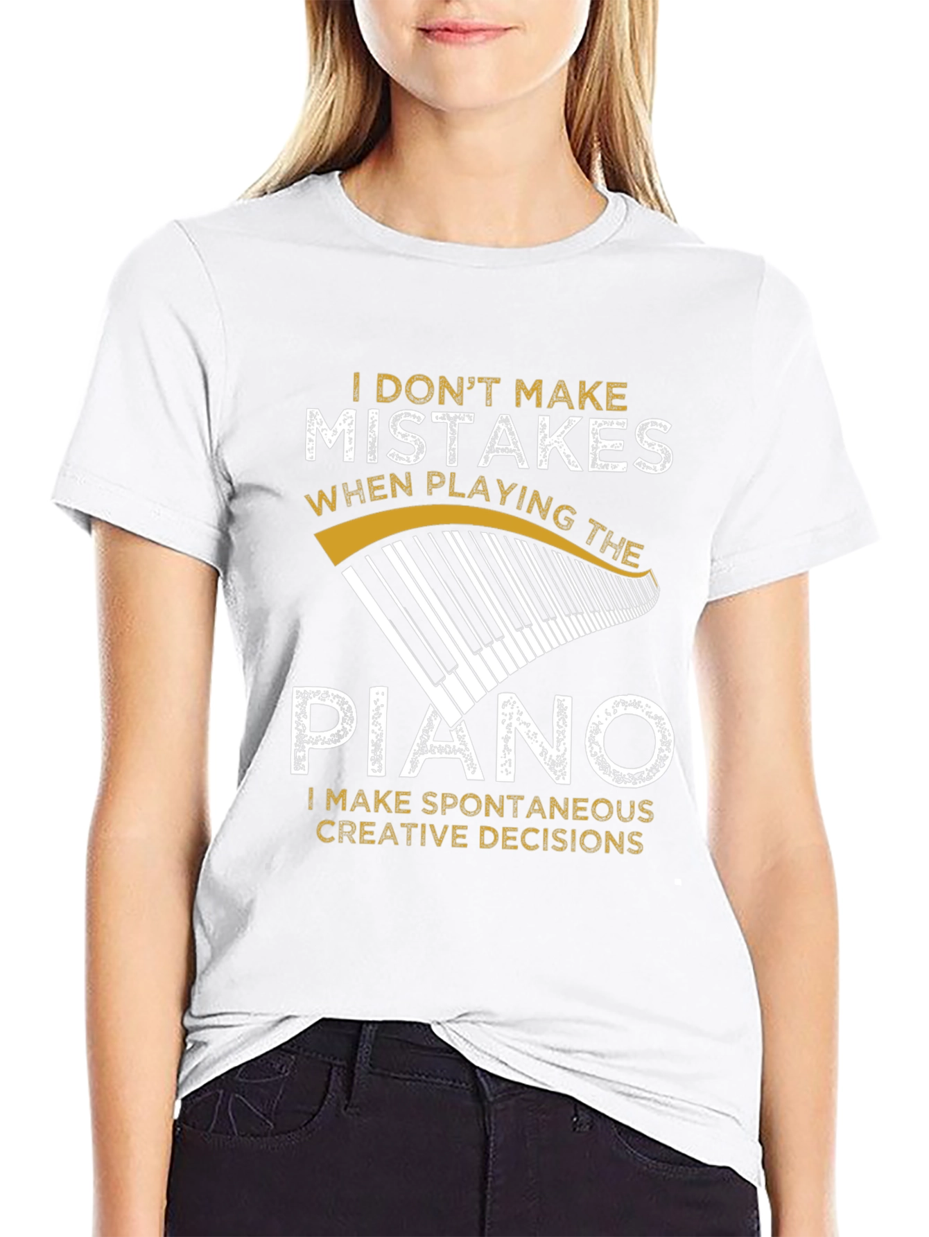 Piano Player T-Shirt - Spontaneous Creative Decisions