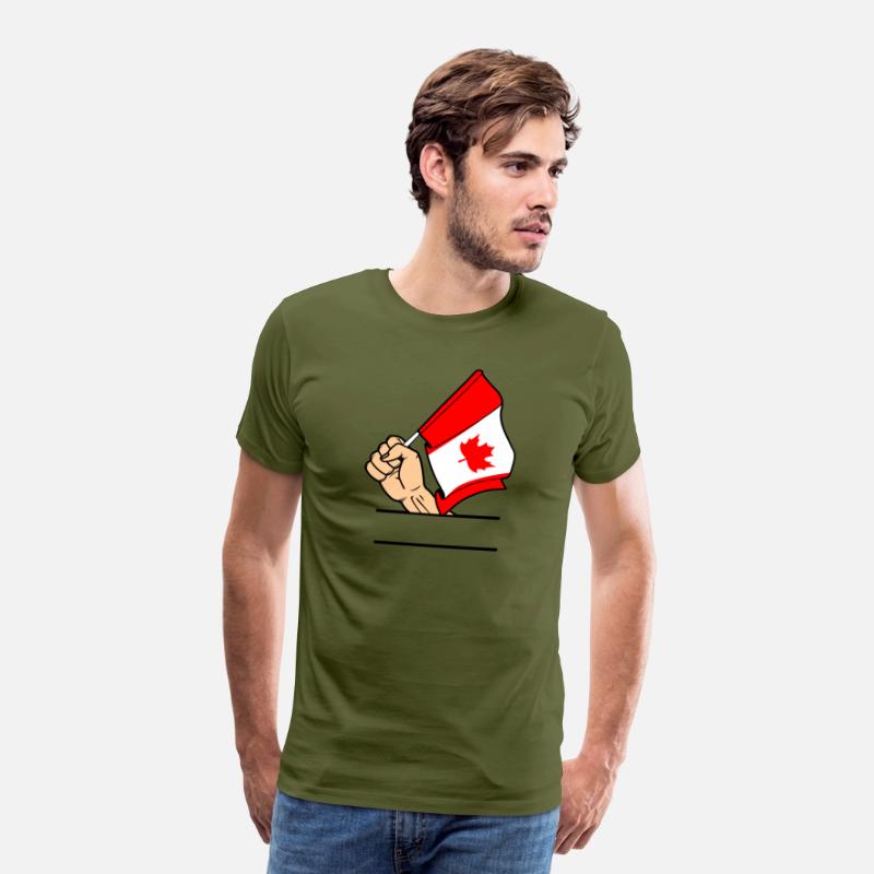 Flag Canada fist text space