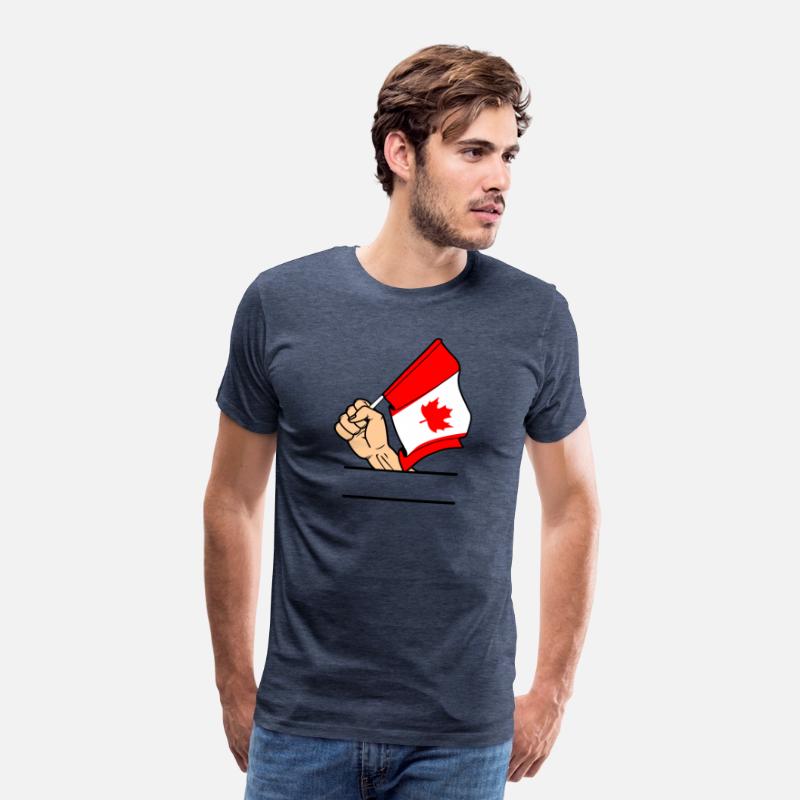 Flag Canada fist text space