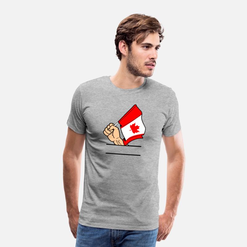 Flag Canada fist text space