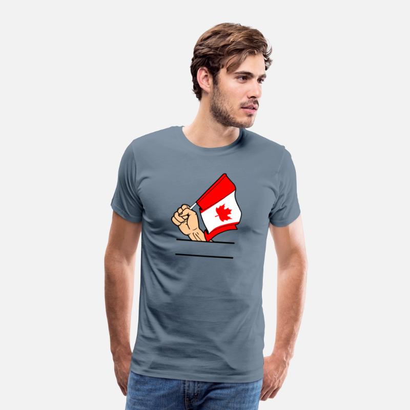 Flag Canada fist text space