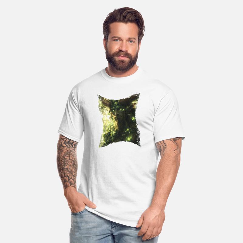 Forest Spirit with Glowing Eyes and Nature Power