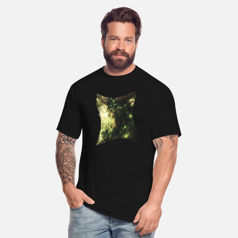 Forest Spirit with Glowing Eyes and Nature Power