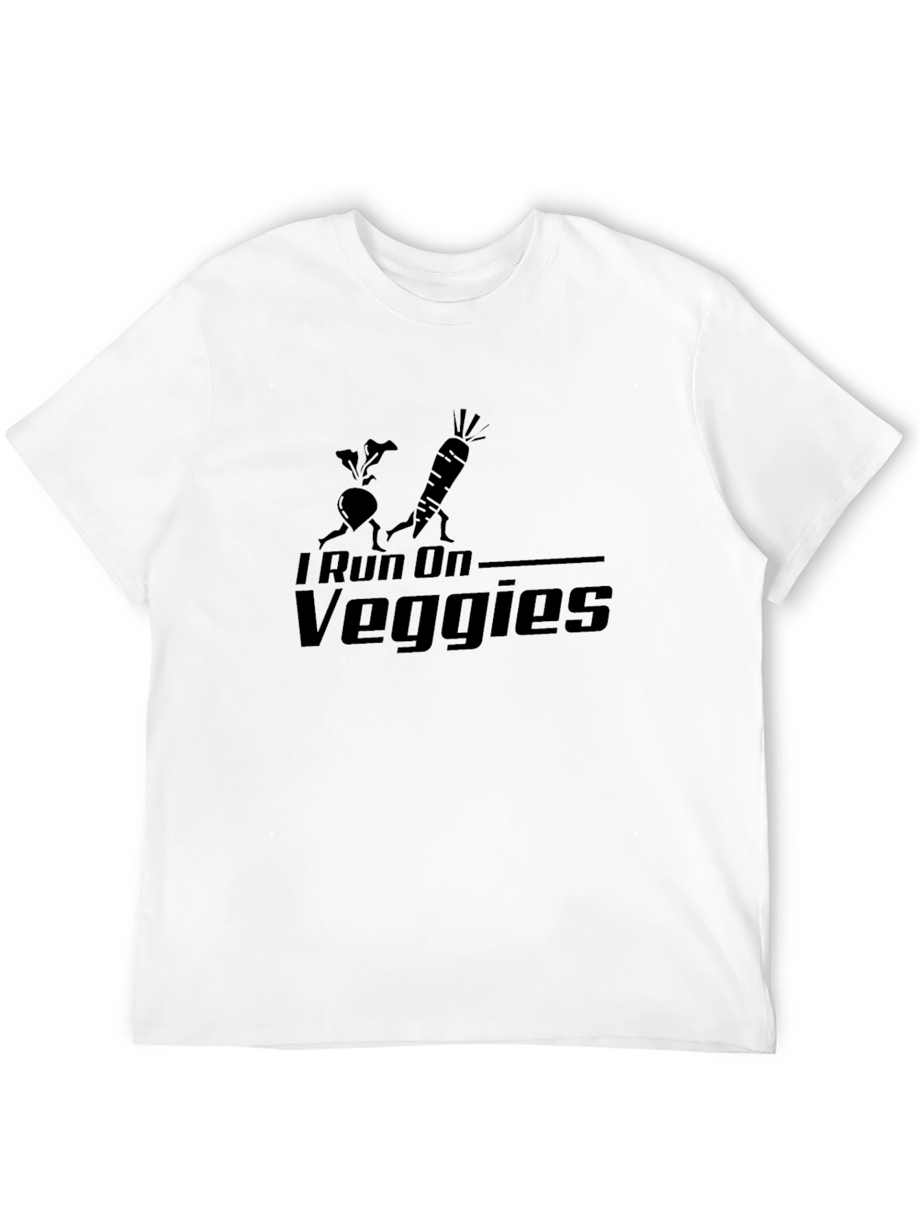 I Run On Veggies T-Shirt - Black