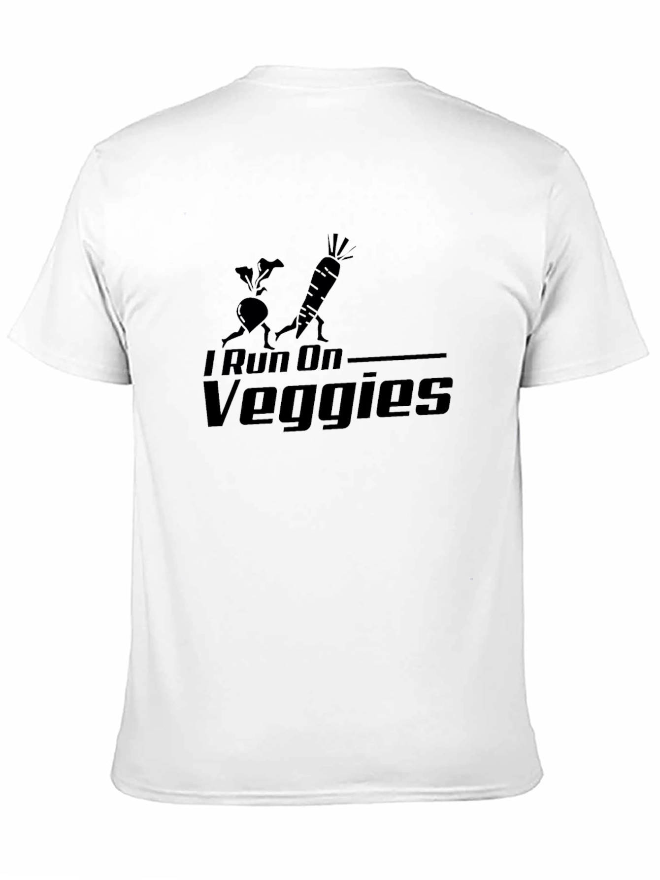I Run On Veggies T-Shirt - Black