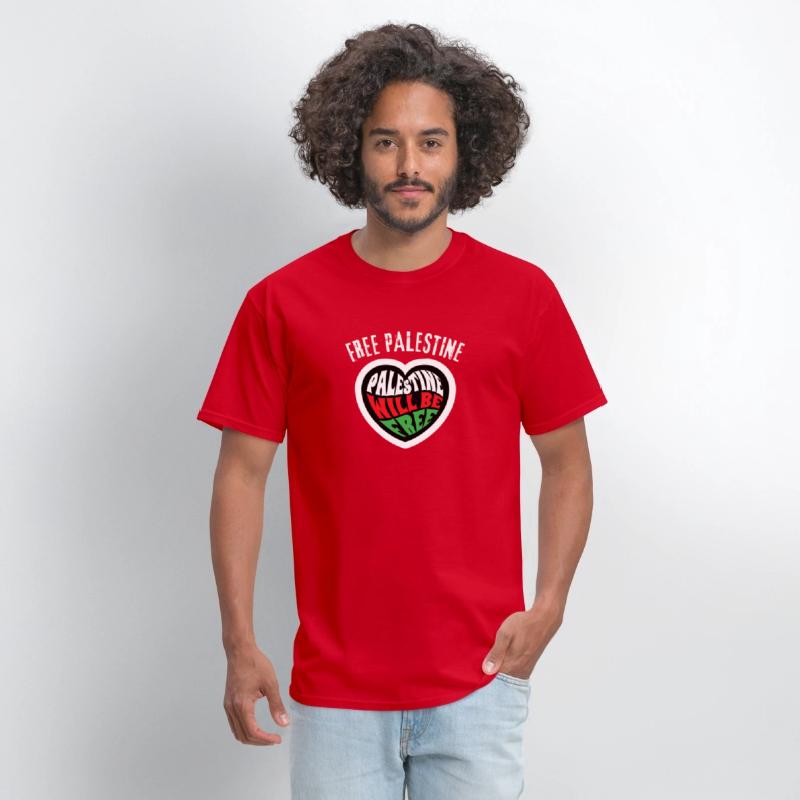 Free Palestine Will Be Free Sticker, Heart Shape S