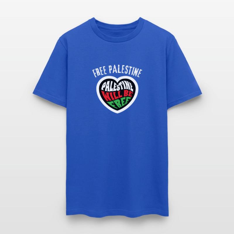 Free Palestine Will Be Free Sticker, Heart Shape S