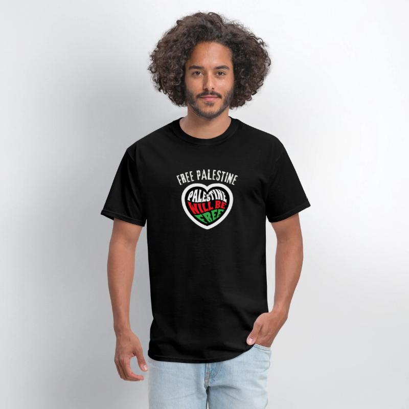 Free Palestine Will Be Free Sticker, Heart Shape S