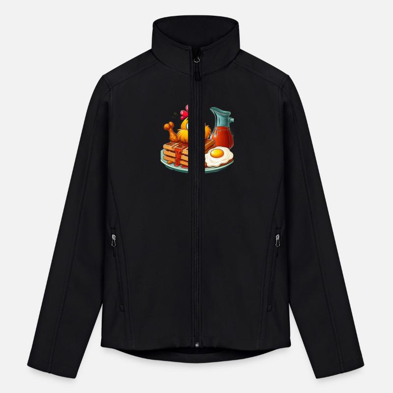 Fried chicken and waffles with syrup funny and qui