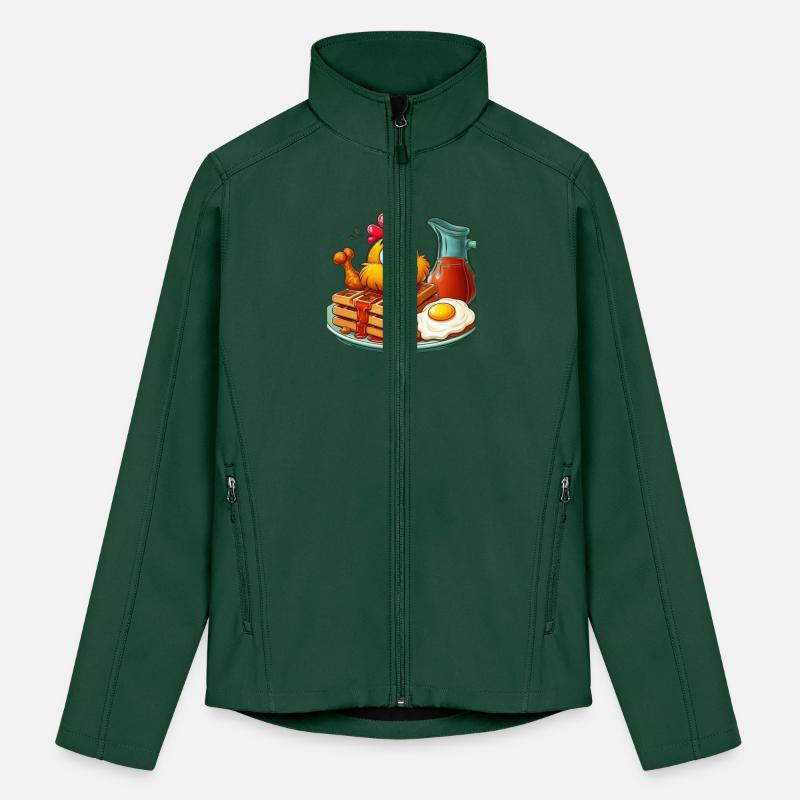 Fried chicken and waffles with syrup funny and qui