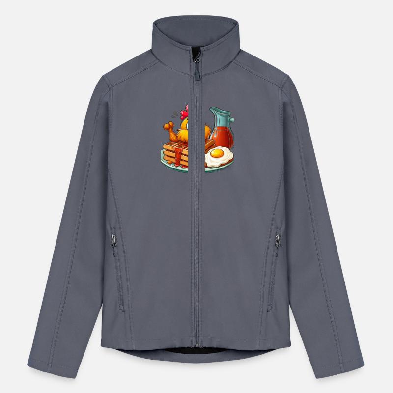 Fried chicken and waffles with syrup funny and qui