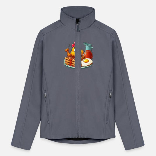 Fried chicken and waffles with syrup funny and qui