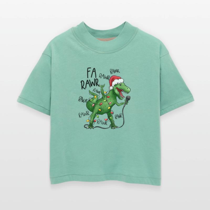 Funny Christmas Dinosaur T- Rex Sing a Rawr