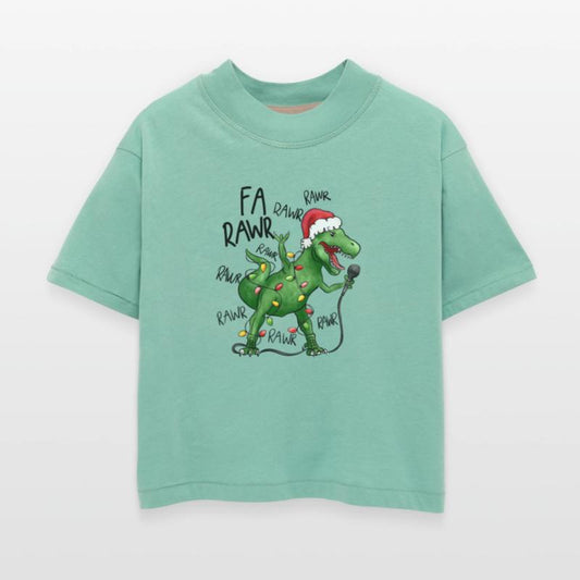 Funny Christmas Dinosaur T- Rex Sing a Rawr