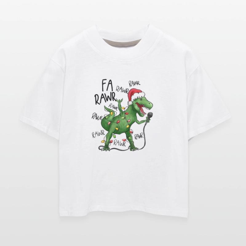 Funny Christmas Dinosaur T- Rex Sing a Rawr