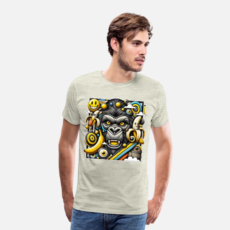 funny Funky Gorilla Pop Art Illustration