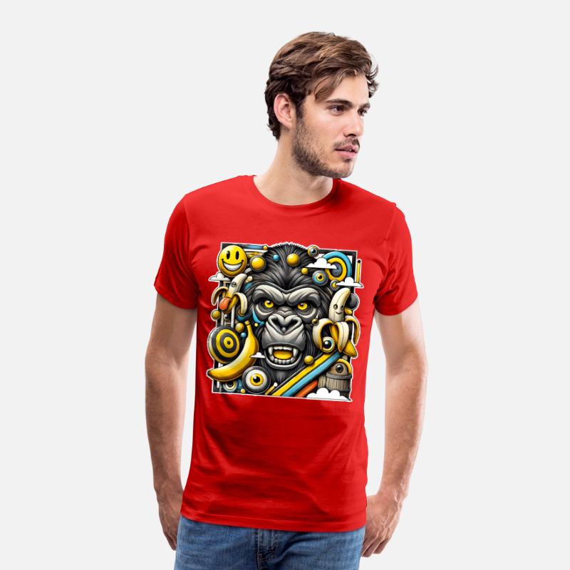 funny Funky Gorilla Pop Art Illustration