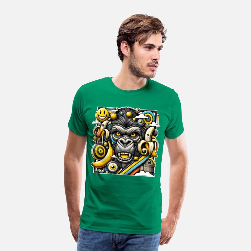 funny Funky Gorilla Pop Art Illustration