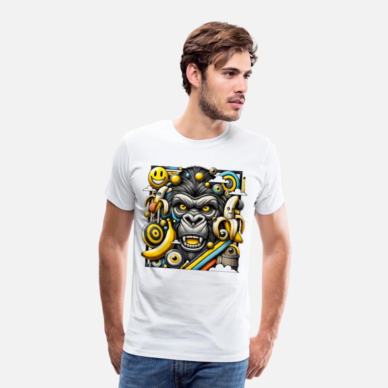 funny Funky Gorilla Pop Art Illustration