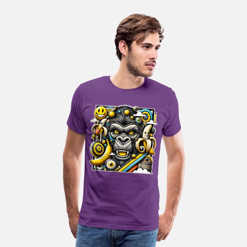 funny Funky Gorilla Pop Art Illustration