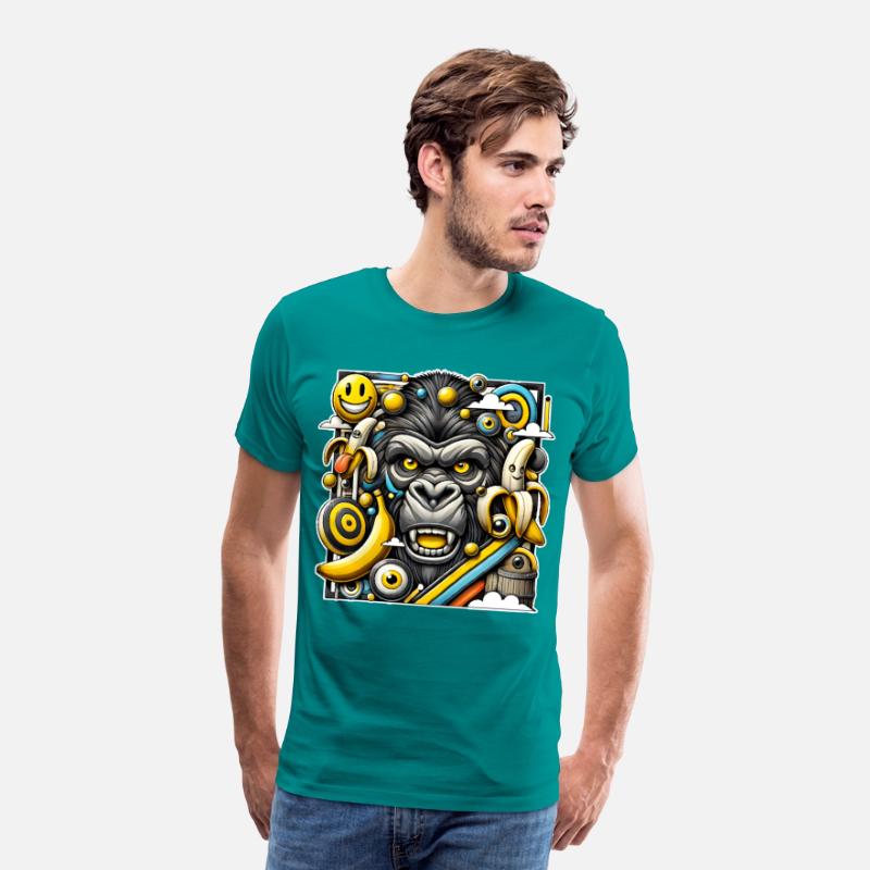 funny Funky Gorilla Pop Art Illustration