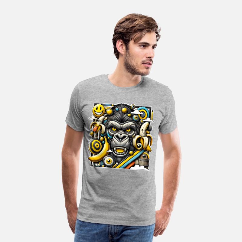 funny Funky Gorilla Pop Art Illustration