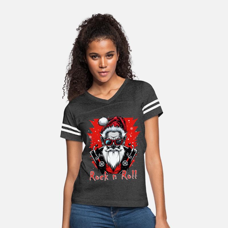 Funny Rock n Roll Punk Santa Claus Rocker Christma