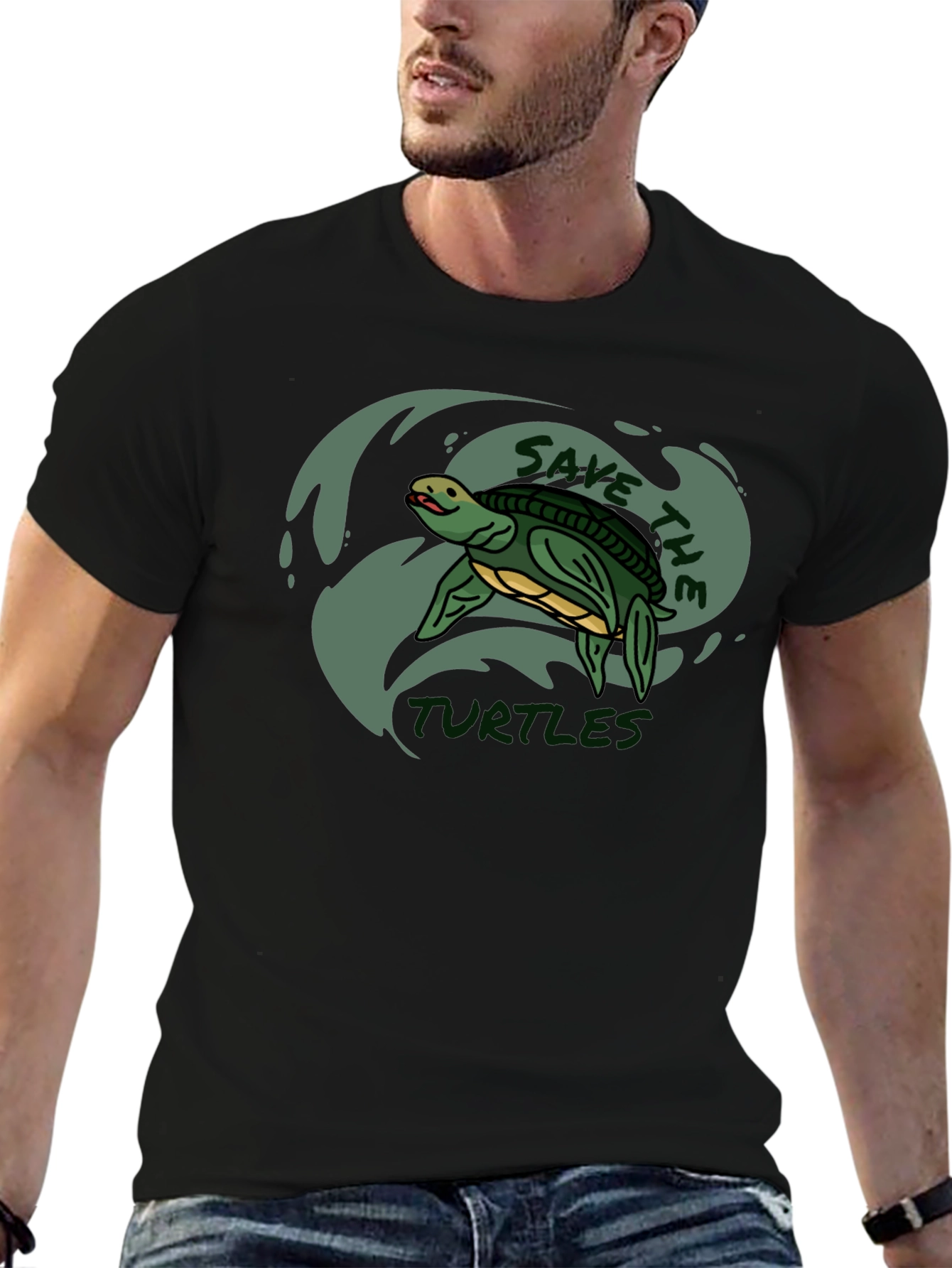 Save the Turtles Graphic T-Shirt
