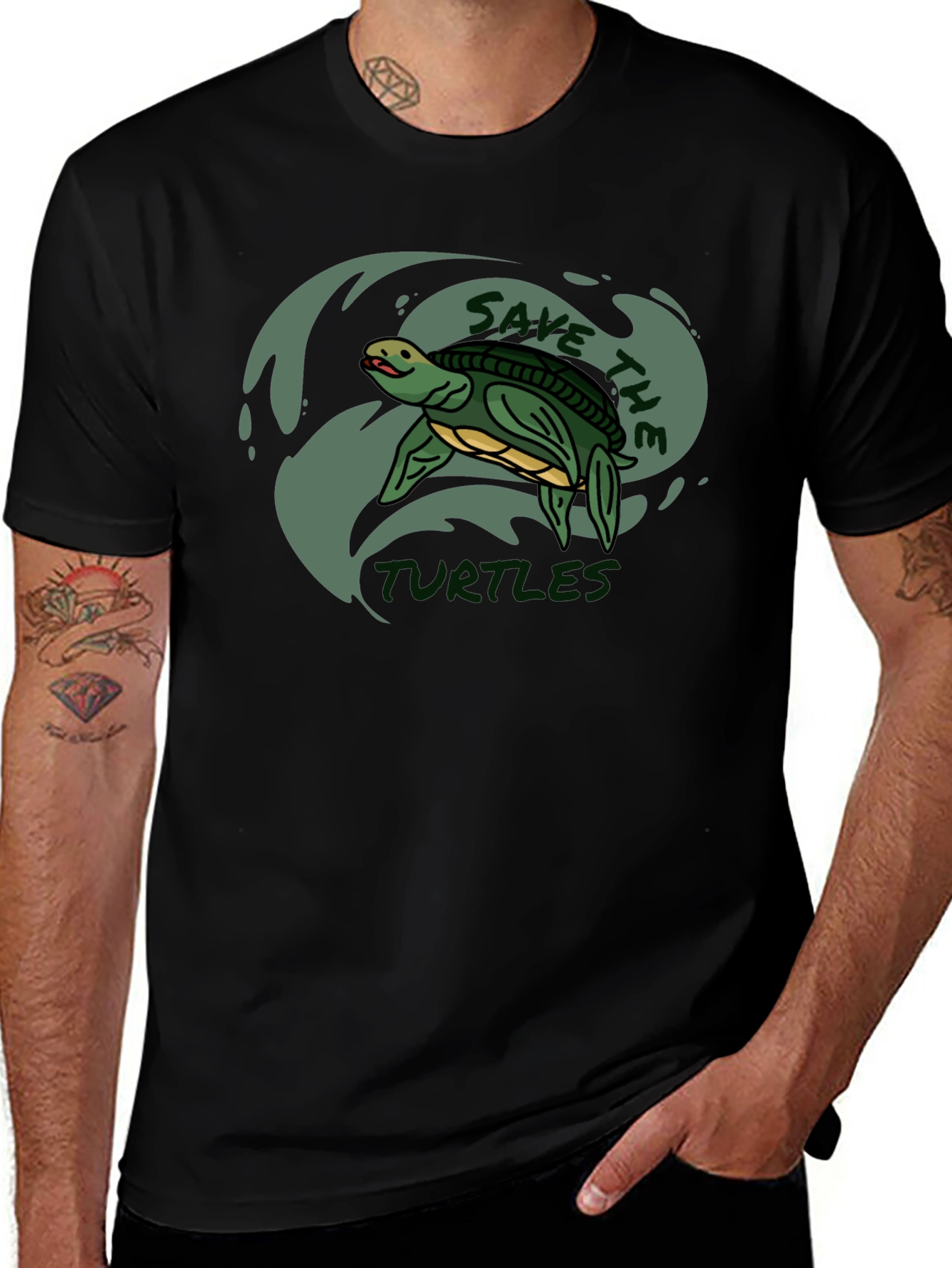 Save the Turtles Graphic T-Shirt