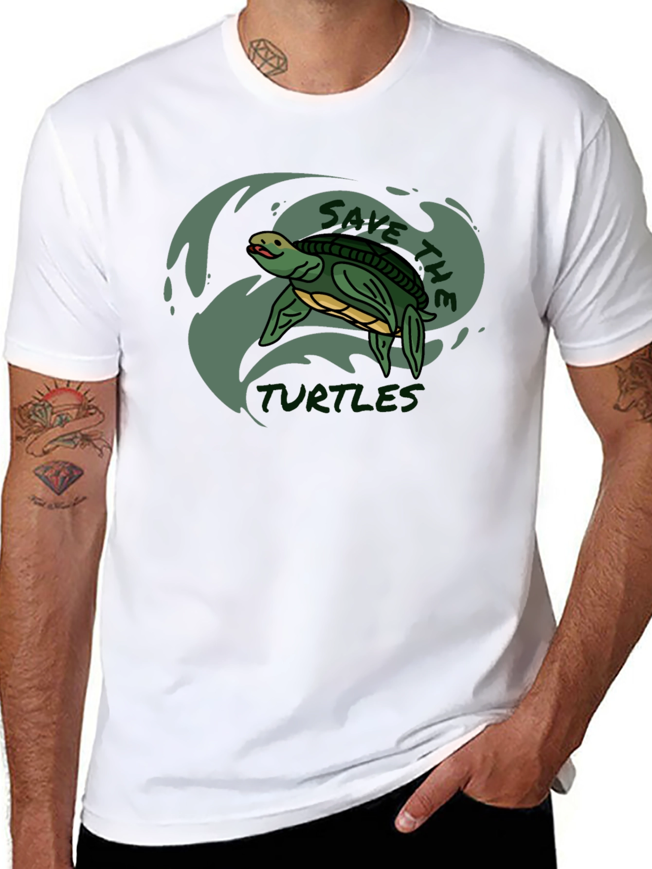Save the Turtles Graphic T-Shirt