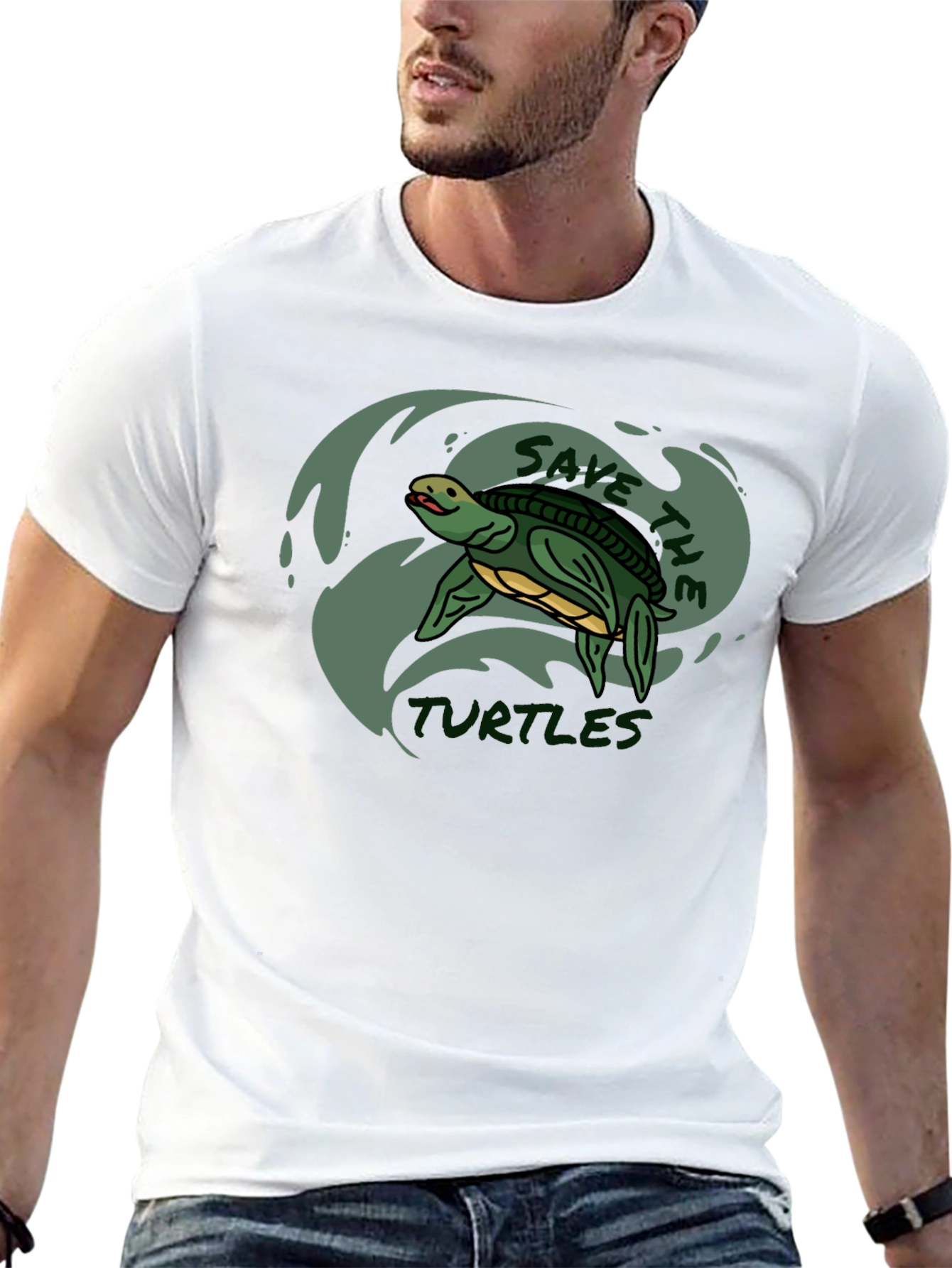 Save the Turtles Graphic T-Shirt