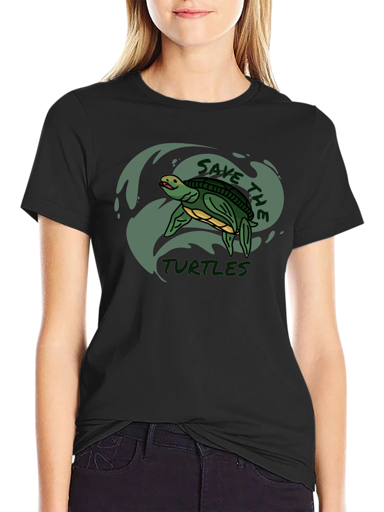 Save the Turtles Graphic T-Shirt