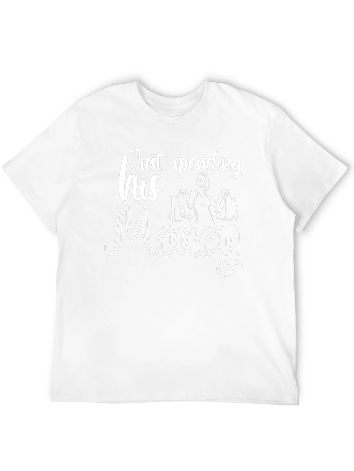 Just Spending His Money Black T-Shirt Funny Design